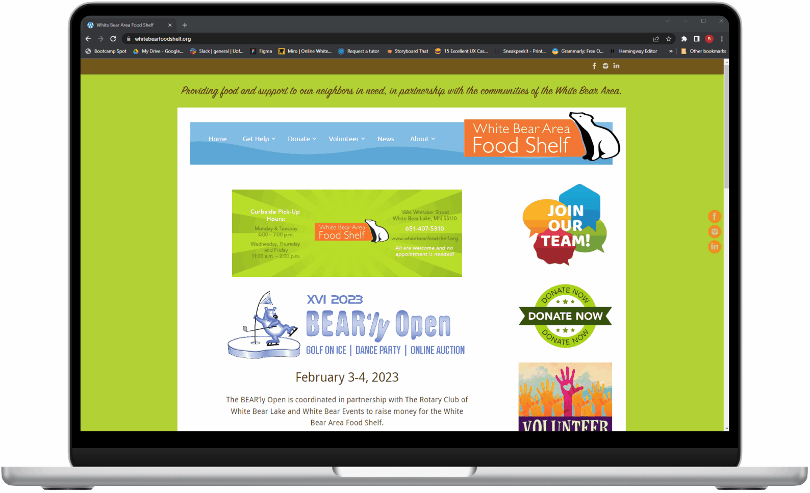 Image of the original NPO desktop website before the redesign