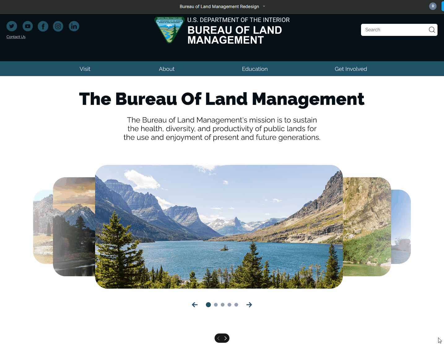 Image of desktop website after redesign