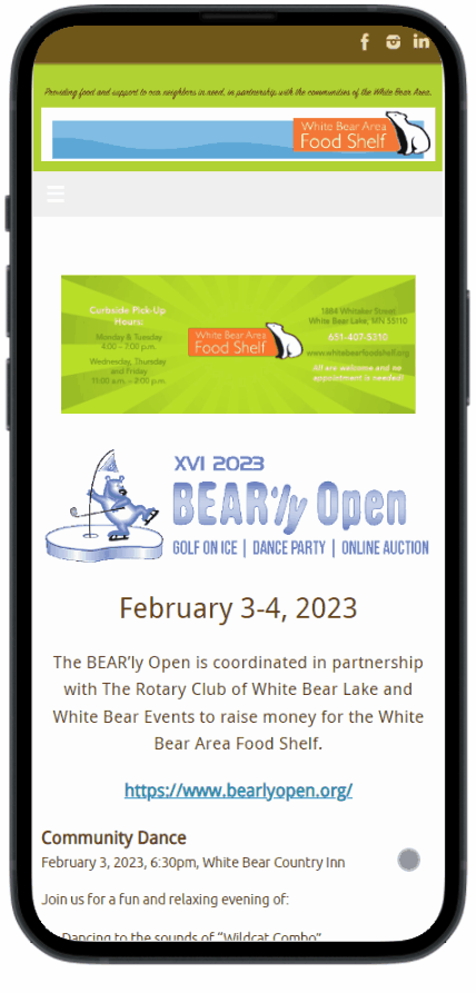Image of the original NPO mobile website before the redesign